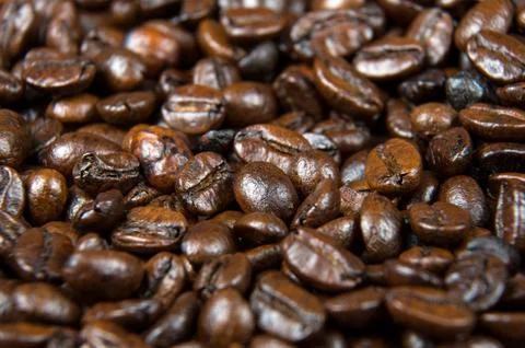 Coffee beans background. Stock Photos