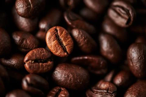 Coffee beans background. Stock Photos