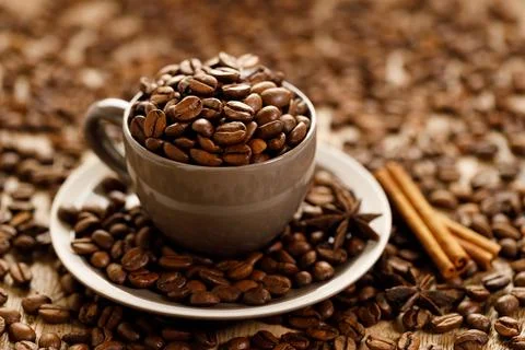 Coffee beans background Foto stock