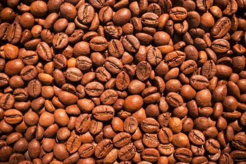 Coffee beans background texture Stock Photos