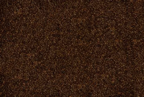 Coffee beans background top view. Close Up. Stock Photos