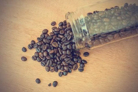 Coffee beans background - vintage effect style pictures Stock Photos
