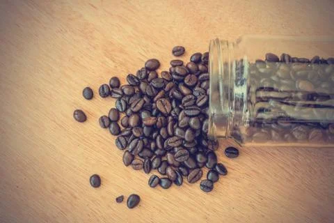 Coffee beans background - vintage effect style pictures Foto stock
