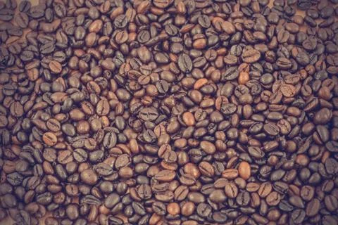 Coffee beans background - vintage effect style pictures Stock Photos