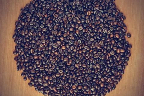 Coffee beans background - Vintage effect style pictures Stock Photos