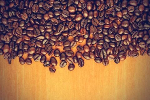 Coffee beans background - Vintage effect style pictures Stock Photos