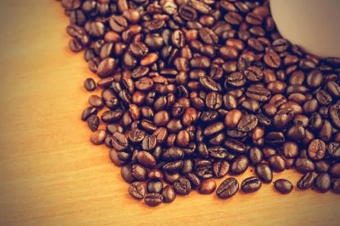 Coffee beans background - Vintage effect style pictures Stock Photos