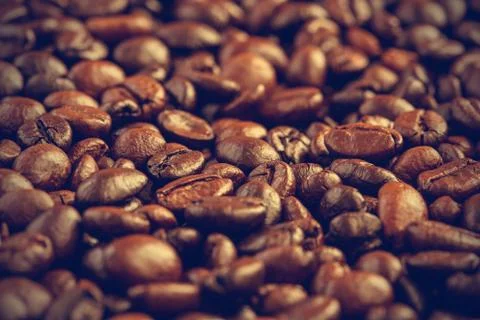 Coffee beans background - Vintage effect style pictures Stock Photos