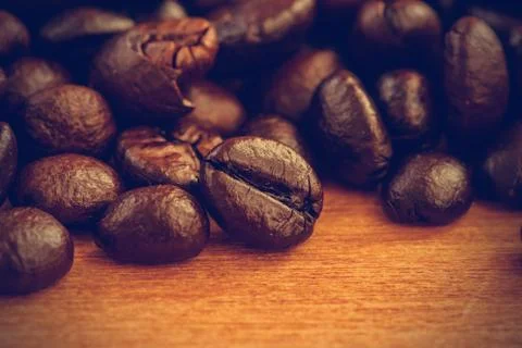 Coffee beans background - Vintage effect style pictures Stock Photos