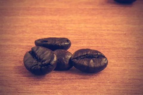 Coffee beans background - Vintage effect style pictures Stock Photos