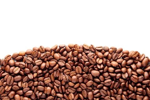 Coffee beans background on white background 写真素材