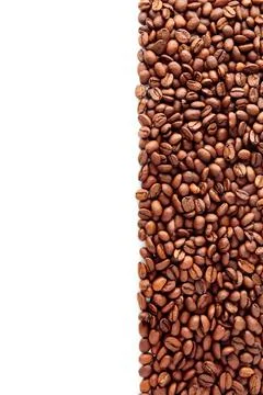 Coffee beans background on white background Stock Photos