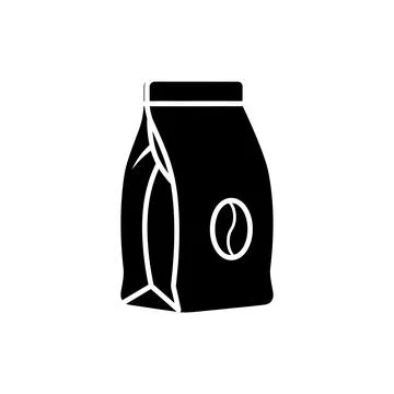 Coffee Beans Bag Packaging Icon Stock Illustration