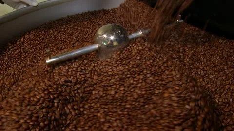 Coffee Beans On Bagging Stock Footage 12653058