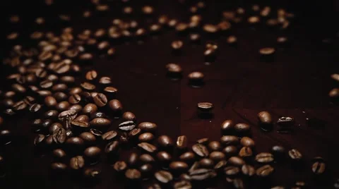 Coffee Beans Being Poured Stock Footage 67722788