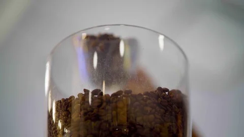 Coffee Beans being poured Stock Footage 96177311