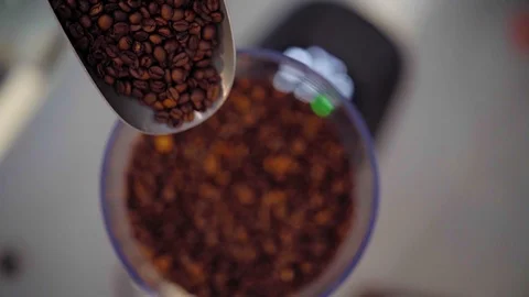 Coffee Beans being poured Stock Footage 96177657
