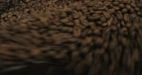 Coffee Beans Being Stirred Close Up Stock Footage 169052898