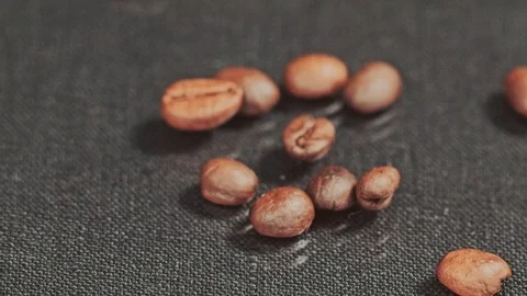 Coffee beans on black background. Stock Footage 73622282