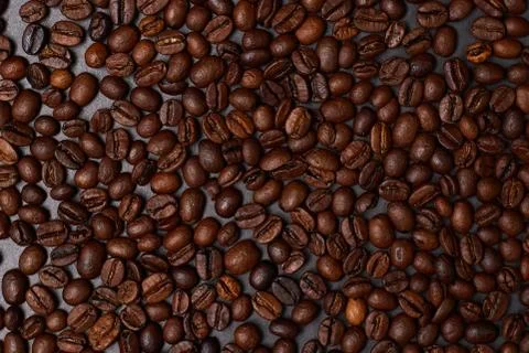 Coffee beans on black background Stock Photos
