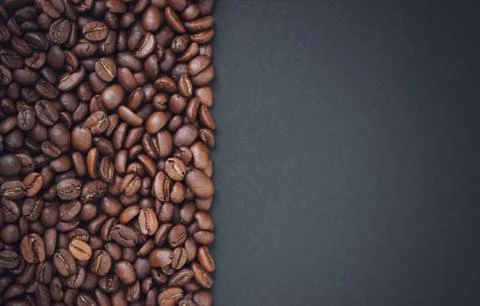 Coffee beans on black background Stock Photos