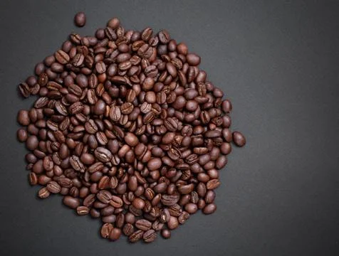 Coffee beans on black background Stock Photos