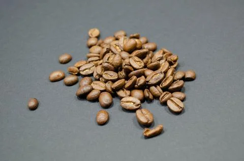 Coffee beans on black background Stock Photos