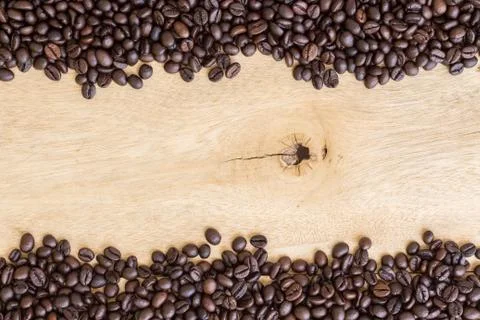 Coffee beans blank space text background Stock Photos