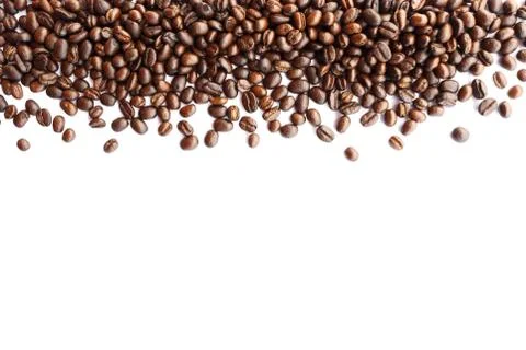 Coffee beans at border Stock Photos