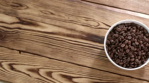 Coffee Beans in a Bowl Stock Footage 62395196