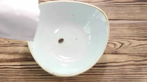 Coffee Beans in a Bowl Stock Footage 62395217