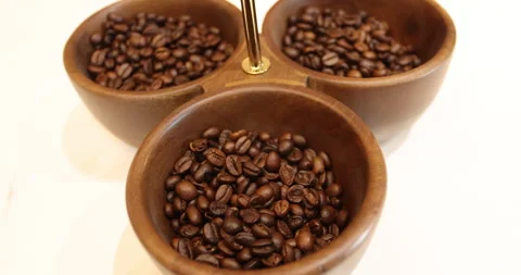 Coffee Beans in a Bowl Stock Footage 329657465
