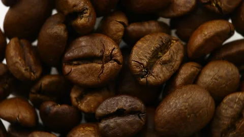 Coffee beans brown rotate Stock-Footage 133227094