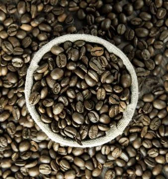 Coffee beans in bulk Stock Photos