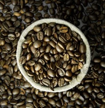 Coffee beans in bulk Stock Photos