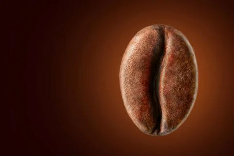 Coffee beans close-up on brown background, copy space, coffee texture with sp Stock Photos