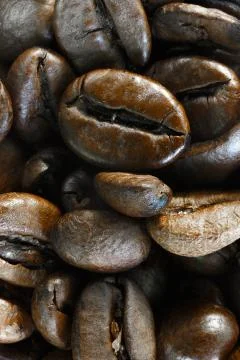 Coffee beans close-up, coffee texture. 스톡 사진