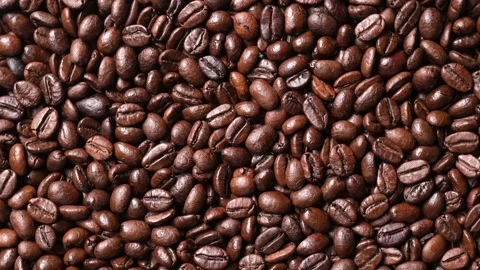 Coffee Beans Close-Up Food Rustic Environment High-Quality Textured Background Stock Footage 296668562