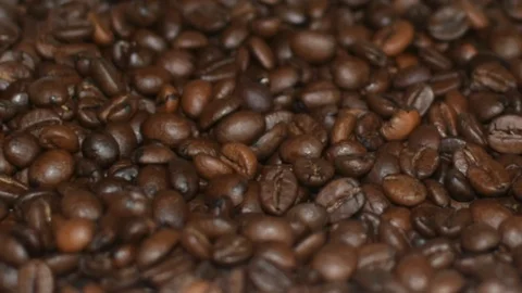Coffee beans close up Видео 75006353