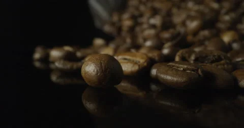 Coffee Beans Close Up Macro 5K RED Gemini Slow Motion Stock Footage 137983989