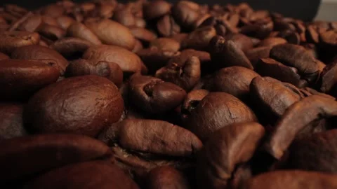 Coffee beans close up macro Stock Footage 260867893