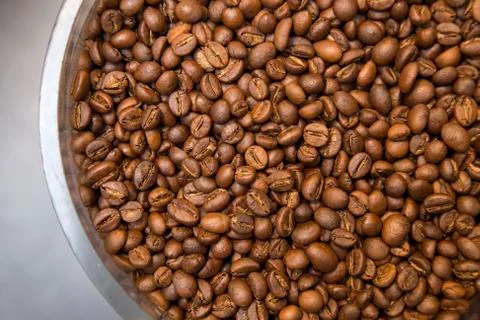 Coffee beans close up, macro Stock Photos