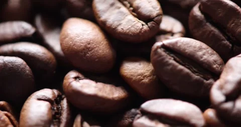 Coffee Beans Close-up Moving Background, 4K Stock Footage 314241393