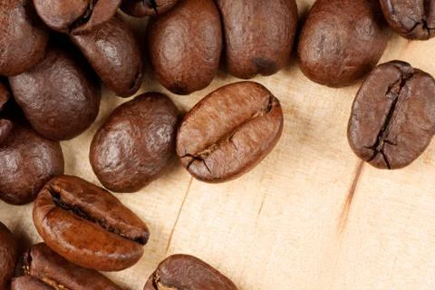 Coffee beans close-up Stock Photos