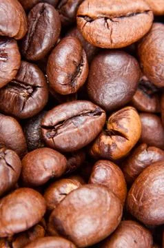 Coffee beans close up Stock Photos