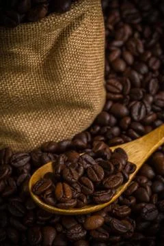 Coffee Beans Close-up Stock Photos
