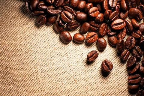 Coffee beans close up Stock Photos