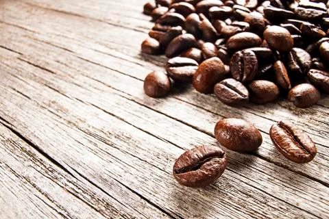 Coffee beans close up Stock Photos