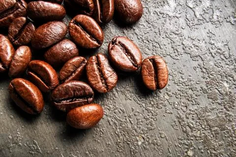 Coffee beans close up Stock Photos