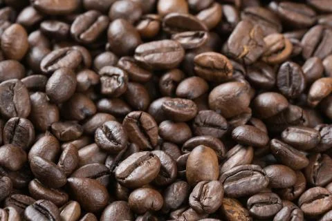 Coffee beans close Stock Photos
